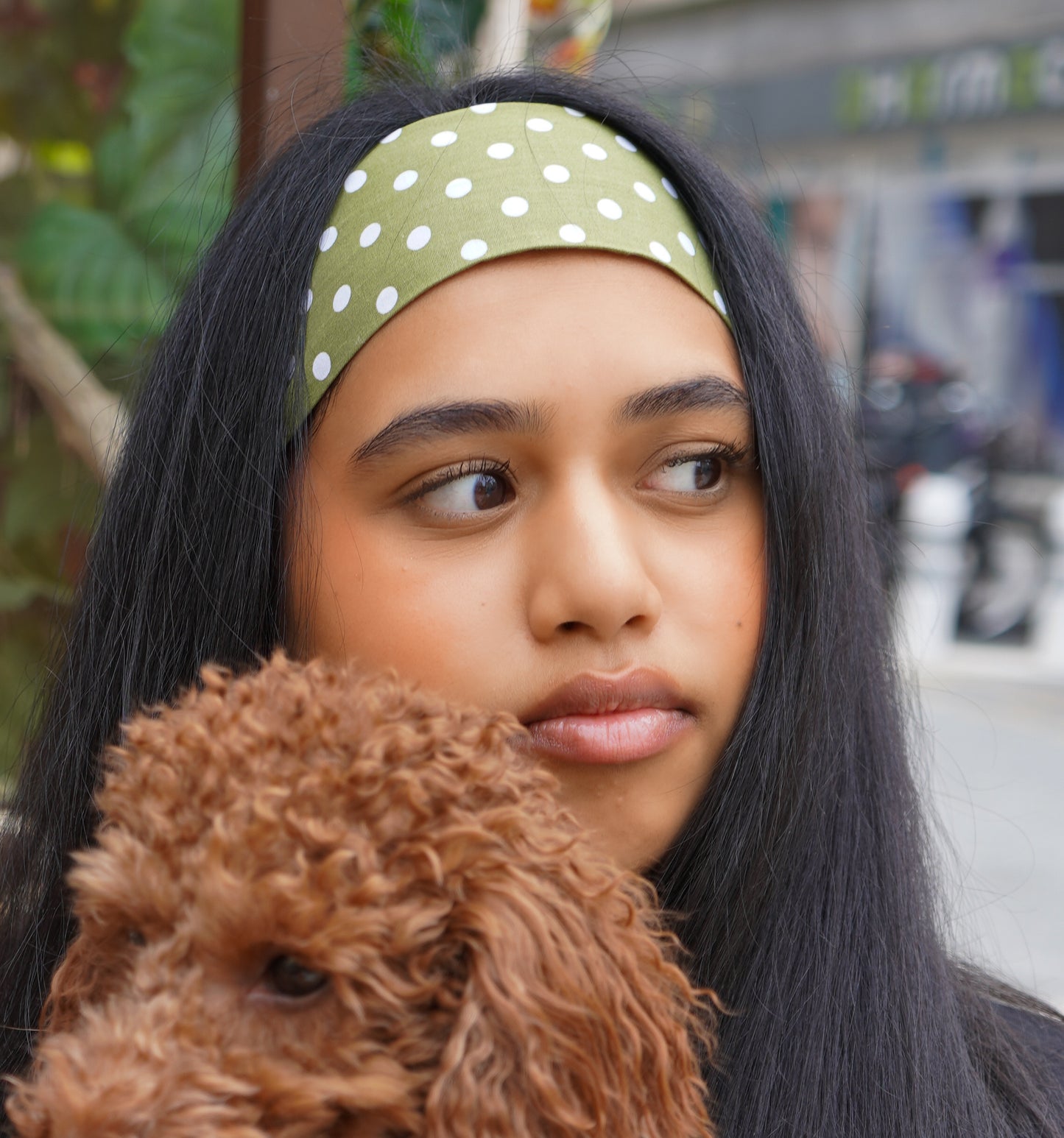 Bandeau Polka Green
