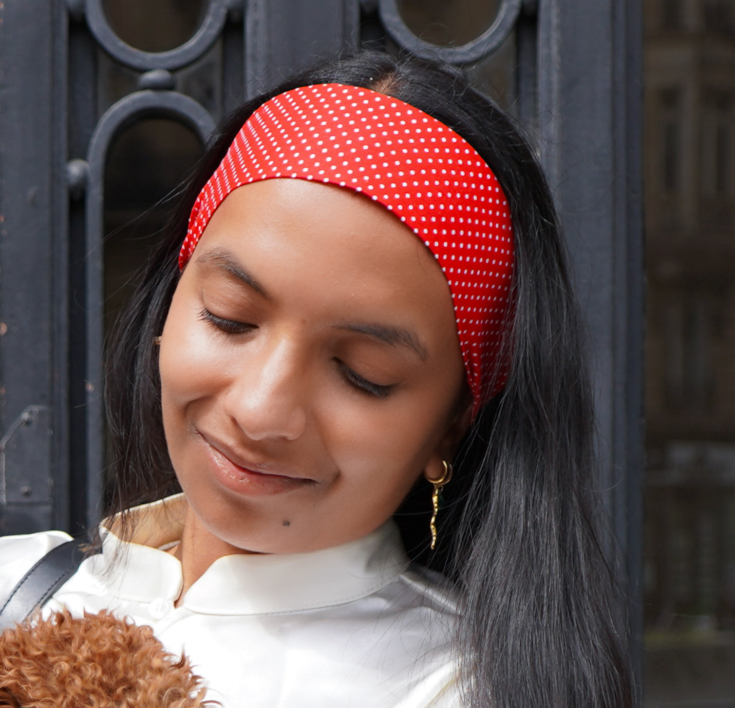 Bandeau Polka Red